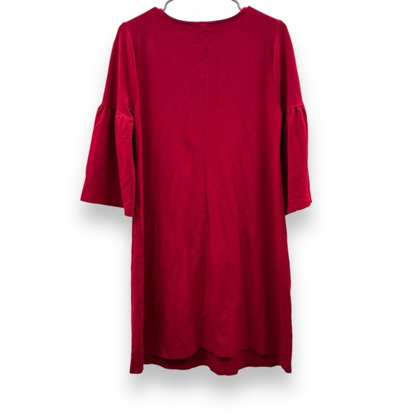 Ingrid & Isabel Maternity Red Flutter 3/4 Sleeve Round Neck Mini Shift Dress S‎ - Picture 7 of 14